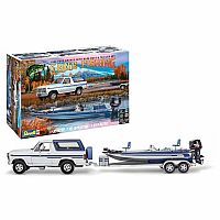 Gone Fishing - 1980 Ford Bronco with Bass Boat and Trailer