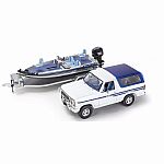 Gone Fishing - 1980 Ford Bronco with Bass Boat and Trailer