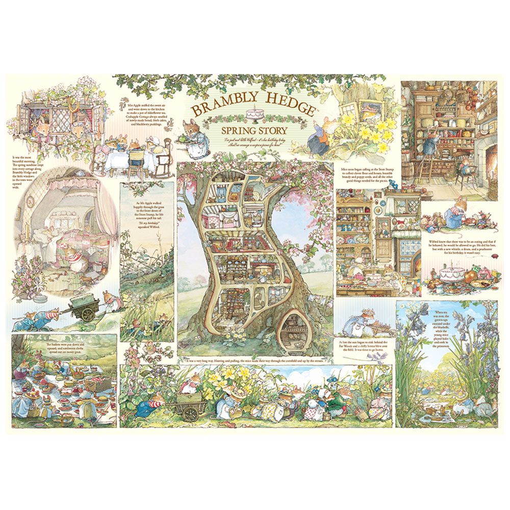 The MICE of BRAMBLY HEDGE Brambly Hedge Mounted Print 12 X 12 Ivory Mount -   Canada