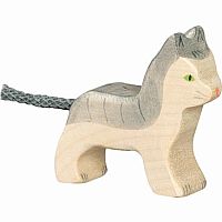 Small Grey Cat Figure, Standing