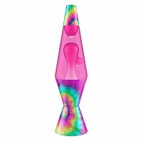 14.5 inch Classic Lava Lamp Tie Dye Pink Spiral