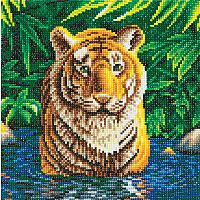 Crystal Art Medium Framed Kit - Tiger Pool.